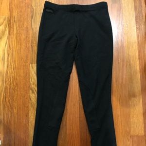Black polo leggings with patches on inner knees